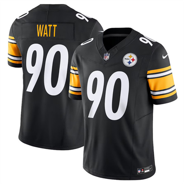 Youth Pittsburgh Steelers #90 T. J. Watt Black 2023 F.U.S.E. Vapor Untouchable Limited Stitched Jersey